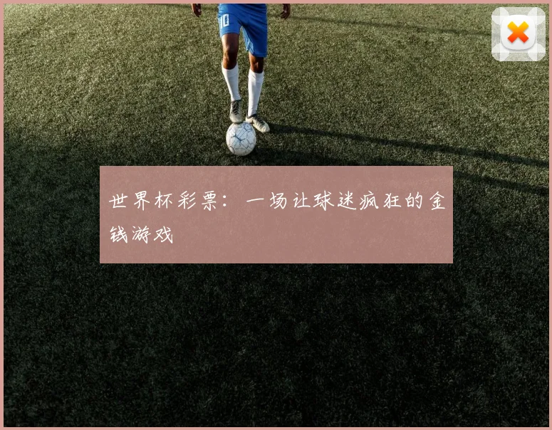 世界杯彩票：一场让球迷疯狂的金钱游戏